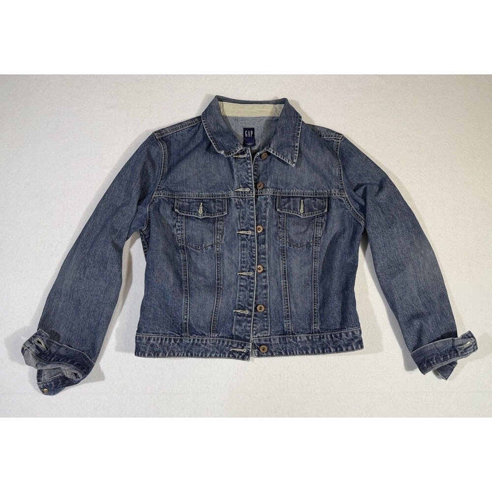 GAP Denim Vintage Jacket Women’s Large 100% Cotton Classic Trucker Y2K 2000